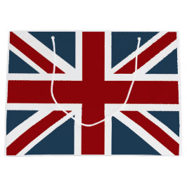 Sacola Para Presentes Grande Bandeira clássica de Union Jack personalizada