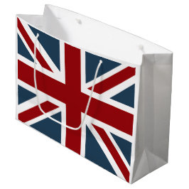 Sacola Para Presentes Grande Bandeira clássica de Union Jack personalizada