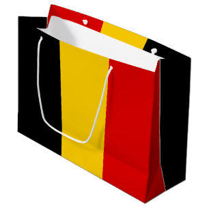Sacola Para Presentes Grande Bandeira da Bélgica