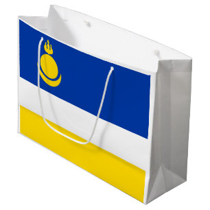 Sacola Para Presentes Grande Bandeira da Buryatia Patriótica