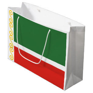Sacola Para Presentes Grande Bandeira da Chechênia