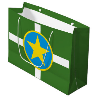 Sacola Para Presentes Grande Bandeira da cidade de Jackson, Mississippi Grande