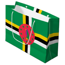 Sacola Para Presentes Grande Bandeira da Domínica