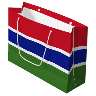 Sacola Para Presentes Grande Bandeira da Gâmbia