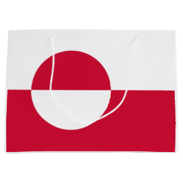 Sacola Para Presentes Grande Bandeira da Gronelândia