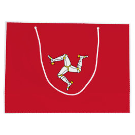 Sacola Para Presentes Grande Bandeira da Ilha de Man