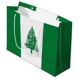 Sacola Para Presentes Grande Bandeira da Ilha Norfolk