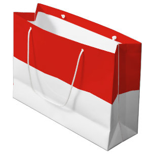 Sacola Para Presentes Grande Bandeira da Indonésia