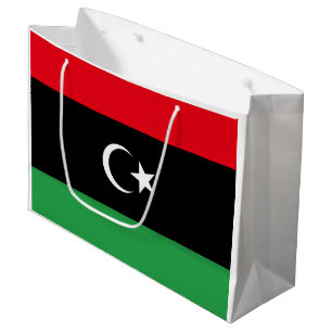 Sacola Para Presentes Grande Bandeira da Líbia