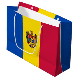 Sacola Para Presentes Grande Bandeira da Moldávia