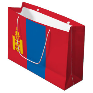 Sacola Para Presentes Grande Bandeira da Mongólia