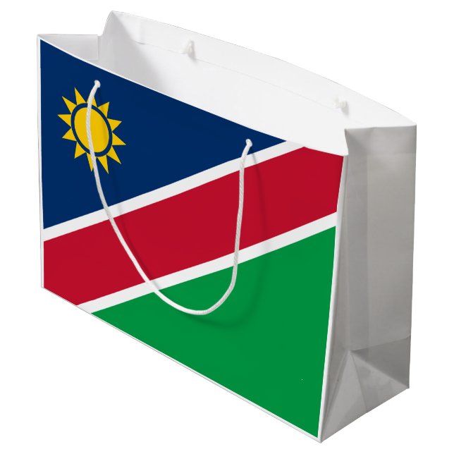 Sacola Para Presentes Grande Bandeira da Namíbia (Verso inclinado)