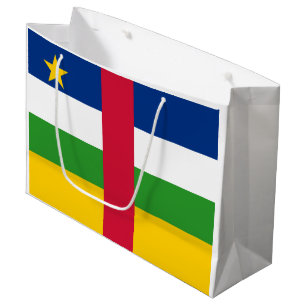 Sacola Para Presentes Grande Bandeira da República Centro-Africana