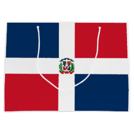 Sacola Para Presentes Grande Bandeira da República Dominicana