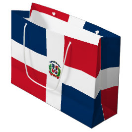 Sacola Para Presentes Grande Bandeira da República Dominicana