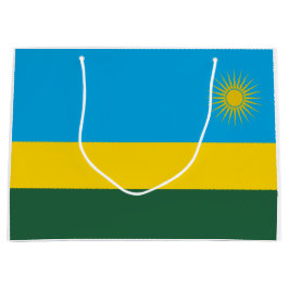Sacola Para Presentes Grande Bandeira da Ruanda (Ruanda) (País Africano)