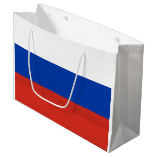 Sacola Para Presentes Grande Bandeira da Rússia
