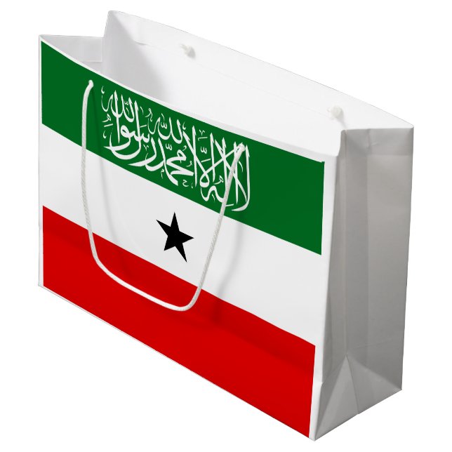 Sacola Para Presentes Grande Bandeira da Somalilândia (Frente inclinada)