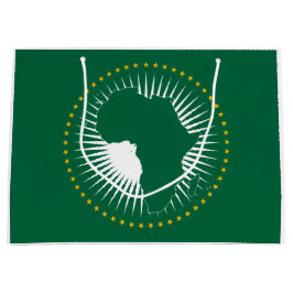 Sacola Para Presentes Grande Bandeira da União Africana (África) (Panafrica)