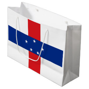 Sacola Para Presentes Grande Bandeira das Antilhas Neerlandesas