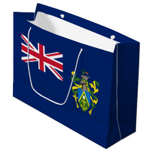Sacola Para Presentes Grande Bandeira das Ilhas Pitcairn