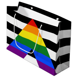 Sacola Para Presentes Grande Bandeira de aliado straight da SlipperyJoe's lisa 