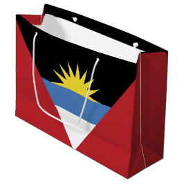 Sacola Para Presentes Grande Bandeira de Antígua e Barbuda