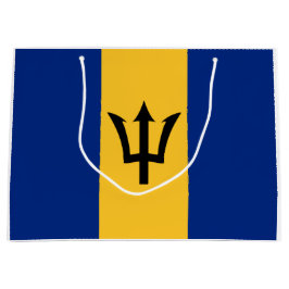 Sacola Para Presentes Grande Bandeira de Barbados (Barbados) (Bajan)