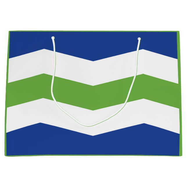 Sacola Para Presentes Grande Bandeira de Burlington, Vermont (Frente)