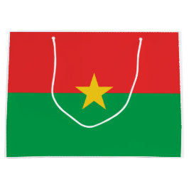 Sacola Para Presentes Grande Bandeira de Burquina Fasso