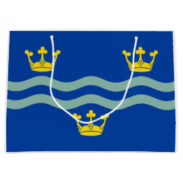 Sacola Para Presentes Grande Bandeira de Cambridgeshire (distrito do Reino Unid