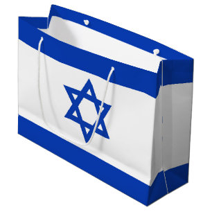 Sacola Para Presentes Grande bandeira de Israel