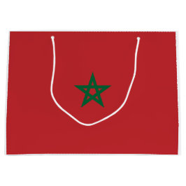 Sacola Para Presentes Grande Bandeira de Marrocos
