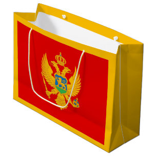 Sacola Para Presentes Grande Bandeira de Montenegro