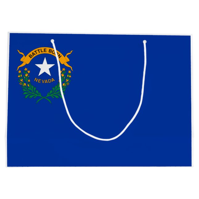 Sacola Para Presentes Grande Bandeira de Nevada (Verso)