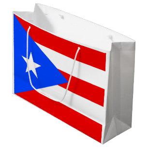 Sacola Para Presentes Grande Bandeira de Porto Rico