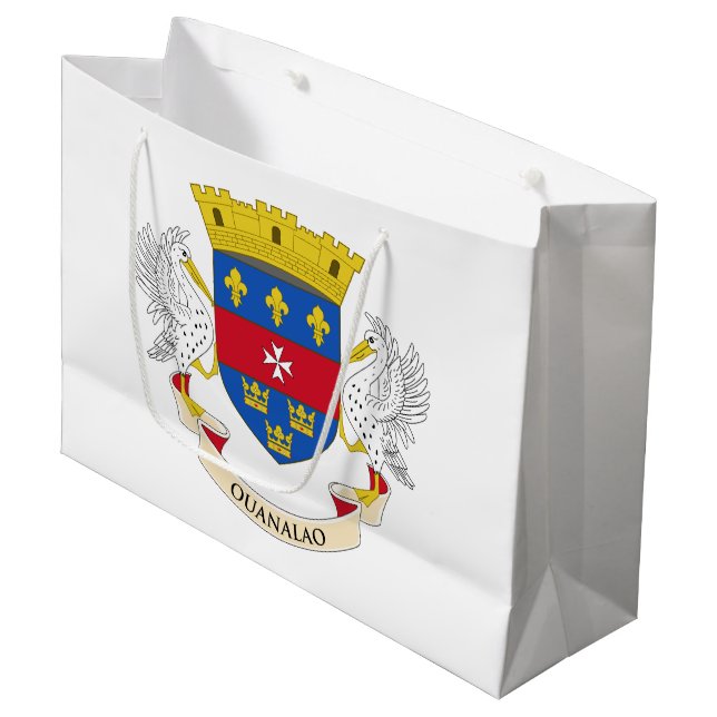 Sacola Para Presentes Grande Bandeira de São Bartolomeu (Frente inclinada)