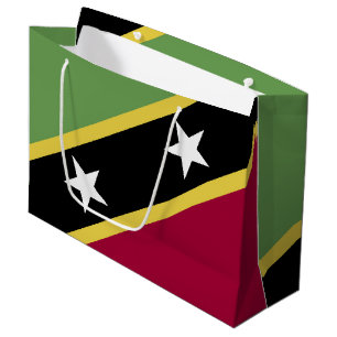Sacola Para Presentes Grande bandeira de São Cristóvão e Nevis
