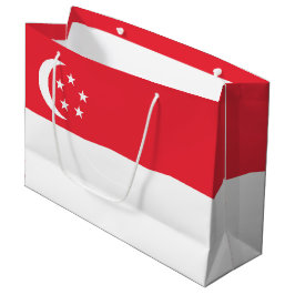 Sacola Para Presentes Grande bandeira de Singapura