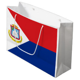 Sacola Para Presentes Grande bandeira de Sint Maarten