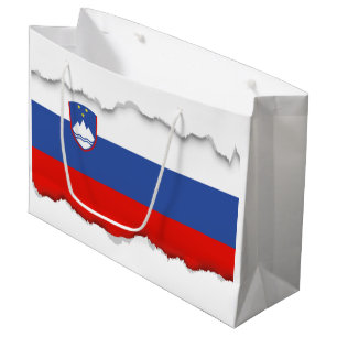 Sacola Para Presentes Grande Bandeira de Slovenia