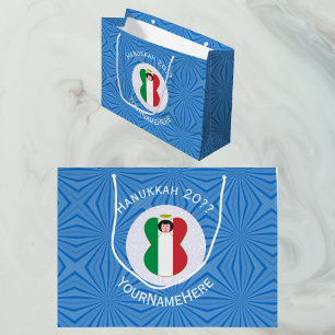 Sacola Para Presentes Grande Bandeira do Anjo Italiano para Hanukkah