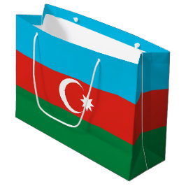 Sacola Para Presentes Grande Bandeira do Azerbaijão