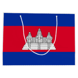 Sacola Para Presentes Grande Bandeira do Camboja