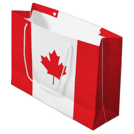 Sacola Para Presentes Grande Bandeira do Canadá