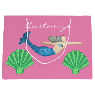 Sacola Para Presentes Grande Bandeira do Carro Thunder_Cove Nadadora da Sereia