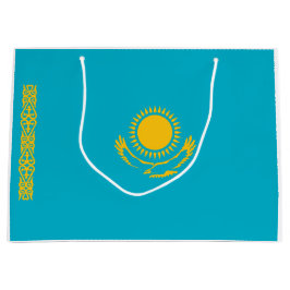 Sacola Para Presentes Grande Bandeira do Cazaquistão