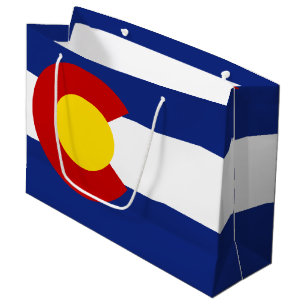 Sacola Para Presentes Grande Bandeira do Colorado