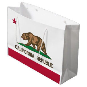 Sacola Para Presentes Grande Bandeira do Estado da República da Califórnia