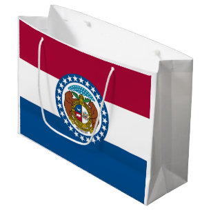 Sacola Para Presentes Grande Bandeira do estado do Missouri